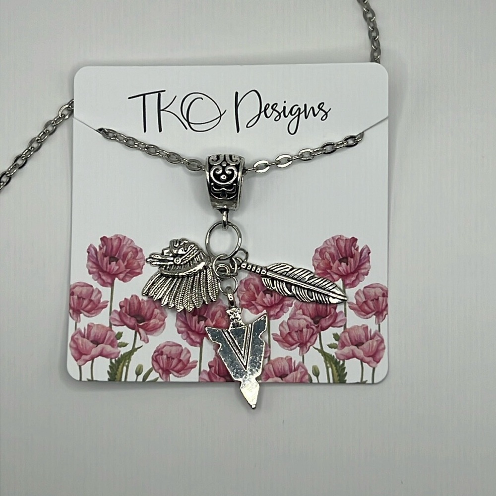 FSU stainless steel necklace.